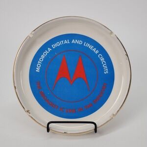 Vintage Motorola Digital and Linear Circuits Ceramic Ashtray Jack Nadel 7 Inch